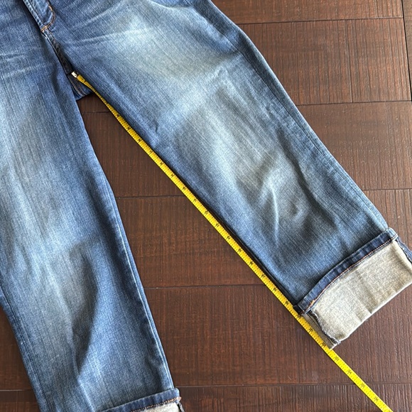 NYDJ Dayla Medium Wash Denim Wide Cuff Capri Pants 8 - Picture 5 of 9